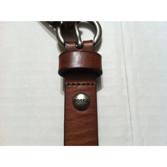 FOSSIL WOMENS NEW BROWN LEATHER BELT SIZE: L  LENGTH: 44\